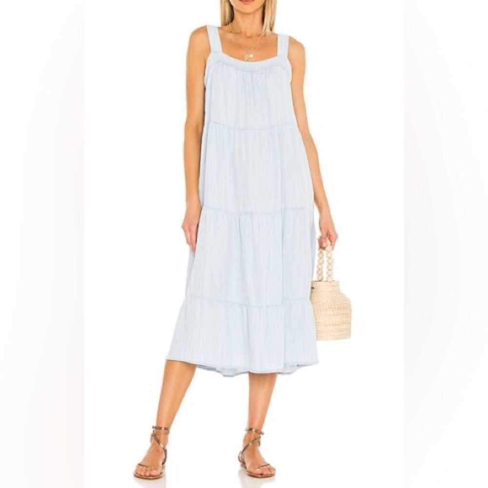Rails Amaya Dress in Light Vintage Blue Tencel Denim Size M